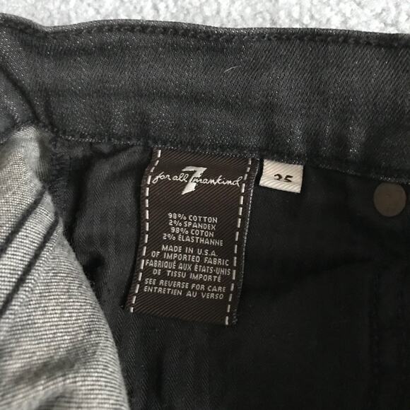 7 for all mankind Roxanne dark grey jeans Size 25 - Picture 5 of 5